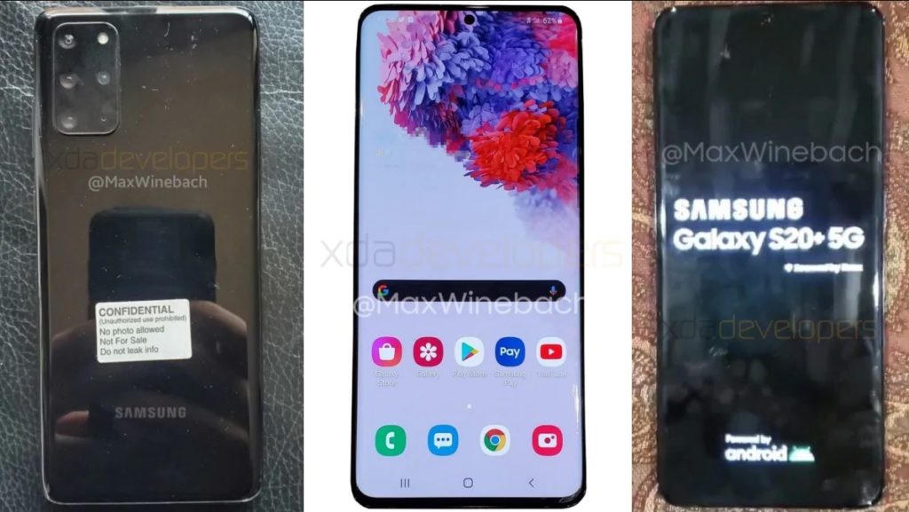 آخر الصور المسربة لـ Samsung Galaxy S20+