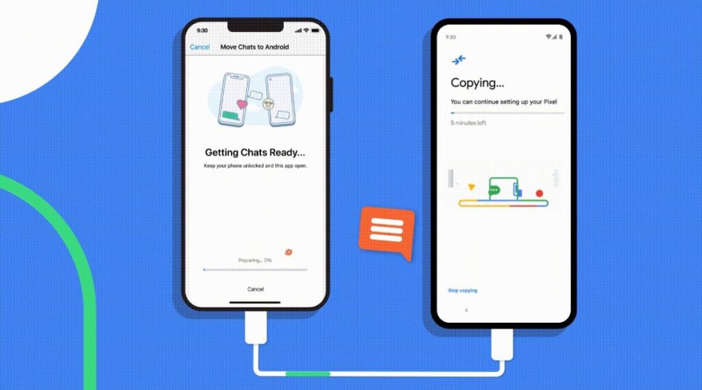 ميزة نقل دردشات واتساب من iOS إلى أندرويد لم تعد حصرية لهواتف سامسونج