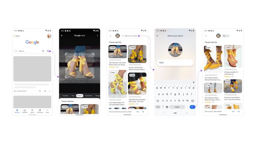 Google تبدأ بإطلاق ميزة multisearch البحث المتعدد باستخدام الصور والنصوص معاً للوصول إلى نتائج أكثر دقة Google تبدأ بإطلاق ميزة multisearch البحث المتعدد باستخدام الصور والنصوص معاً للوصول إلى نتائج أكثر دقة