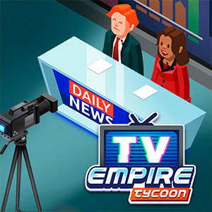 تحميل اللعبة TV Empire Tycoon، لعبة توسيع الاستوديو إلى محطةٍ كبيرة، للأندرويد والأيفون