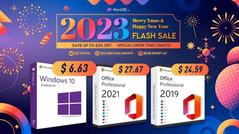 أفضل خصومات العام الجديد: احصل على MS Office 2021 بسعر 14.22 دولاراً فقط و Windows 10 بسعر يبدأ من 6.63 دولاراً على Keysoff