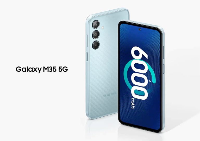 سامسونج تطلق هاتفها المتوسط بالبطارية الضخمة Galaxy M35 5G