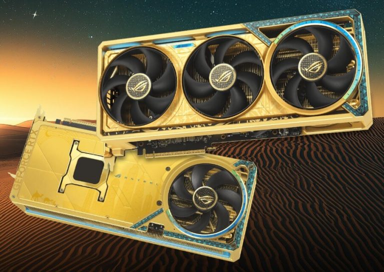 اسوس تطلق بطاقة الرسوميات RTX 5090 Dhahab Edition المطلية بالذهب في الشرق الأوسط